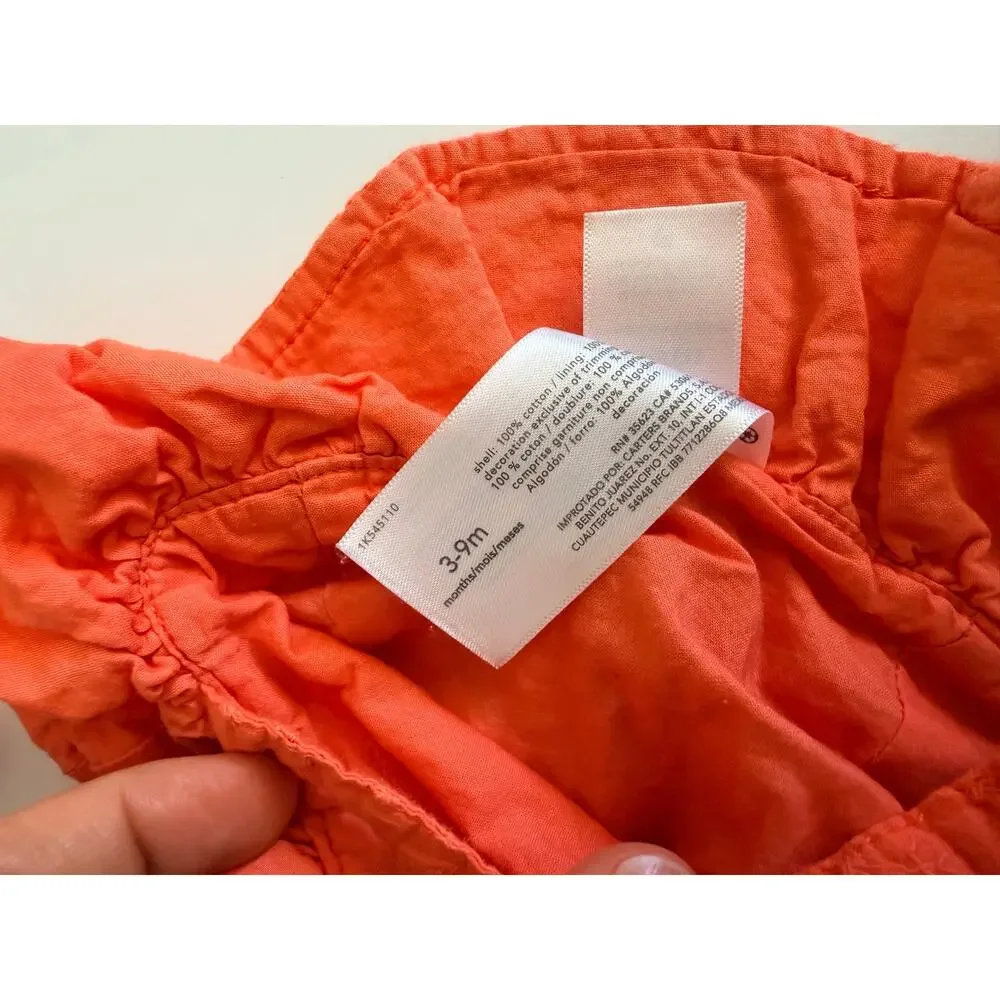 Carter's Orange Eyelet Sun Hat for Baby (3-9 Months)